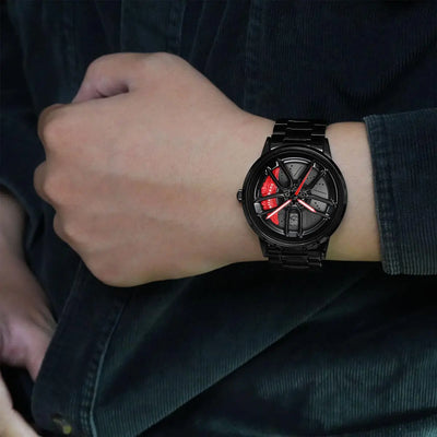 HMN Hellephant Charger Wheel Watch: Supercharged HEMI Inspired Men's Racing Analog Timepiece
